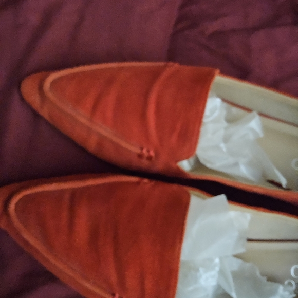 Shoe Bundle Franco Sarto Red And Blue Suede Flats And Calvin Klein GENTLY LOVED - Picture 7 of 14